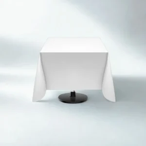 Square Table Cloth, 72" x 72", White Color, Each