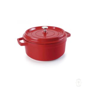 Round Casserole, 1 2/5 Qt, Red Color, Each