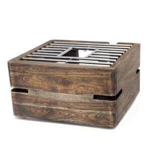 Square Buffet Riser, 11" x 11" x 6", Ash Grey Teak, Each