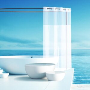 Hookless Shower Curtains, Sheer Voile Window and Liner, Each