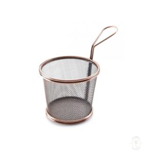 Conical Basket with Handle, Stainless Steel, Each