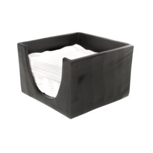 Carved Beverage Napkin Holder, Espresso Color, 2 Units/Case