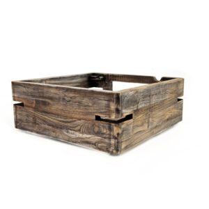 Square Buffet Riser, 14" x 14" x 5", Ash Grey Teak, Each