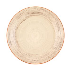 Dinner Plate Spiral, D 10", Ivory Color, 6 Units/Case