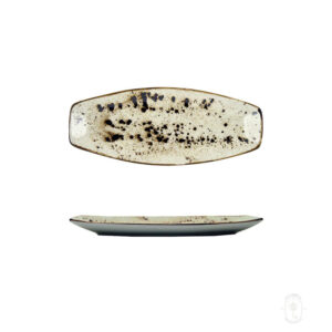 Semi-Oval Platter Reactiv, 11" x 5", Ivory Color, 6/Case