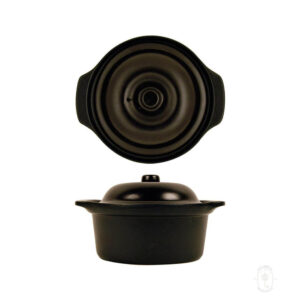 Casserole, Stoneware, Black Color, D 8", Each