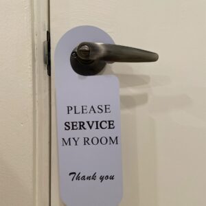 Service The Room Sign, Grey Color, 10/Case