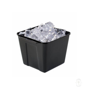 Ice Bucket, Lid and Liner, 33.80 Fl Oz, Black Color, Each
