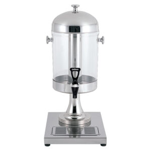 Juice Dispenser, Single, 7 Qt, Silver Color, Each