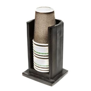 Carved Cup/Lid Holder, Espresso Color, 6 Units/Case