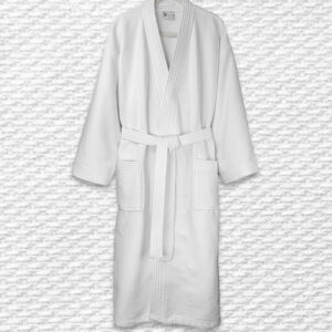 Bathrobe Kimono, Diamond Pattern, White Color, Each