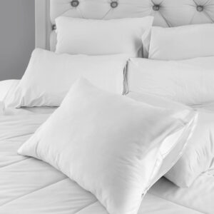 Standard Pillow Protector, 20" x 26", White Color, 12/Case