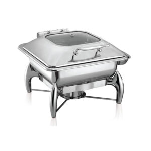 Square Chafing Dish, W/Stand, Silver Color, Each