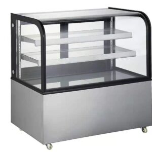 Curved Glass Display Case, 48" x 26" x 48", Each