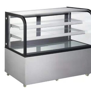 Curved Glass Refrigerated Display Case, 60" x 26" x 48", Each