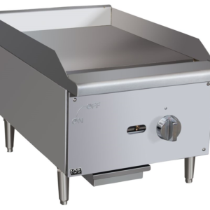 Griddle, CounterTop, 30.000 BTU, 5/8" Thick Smooth Steel, Each