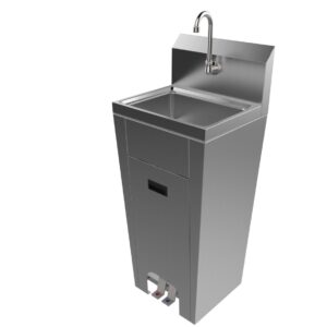 Pedal Hand Sink with BackSplash, Each